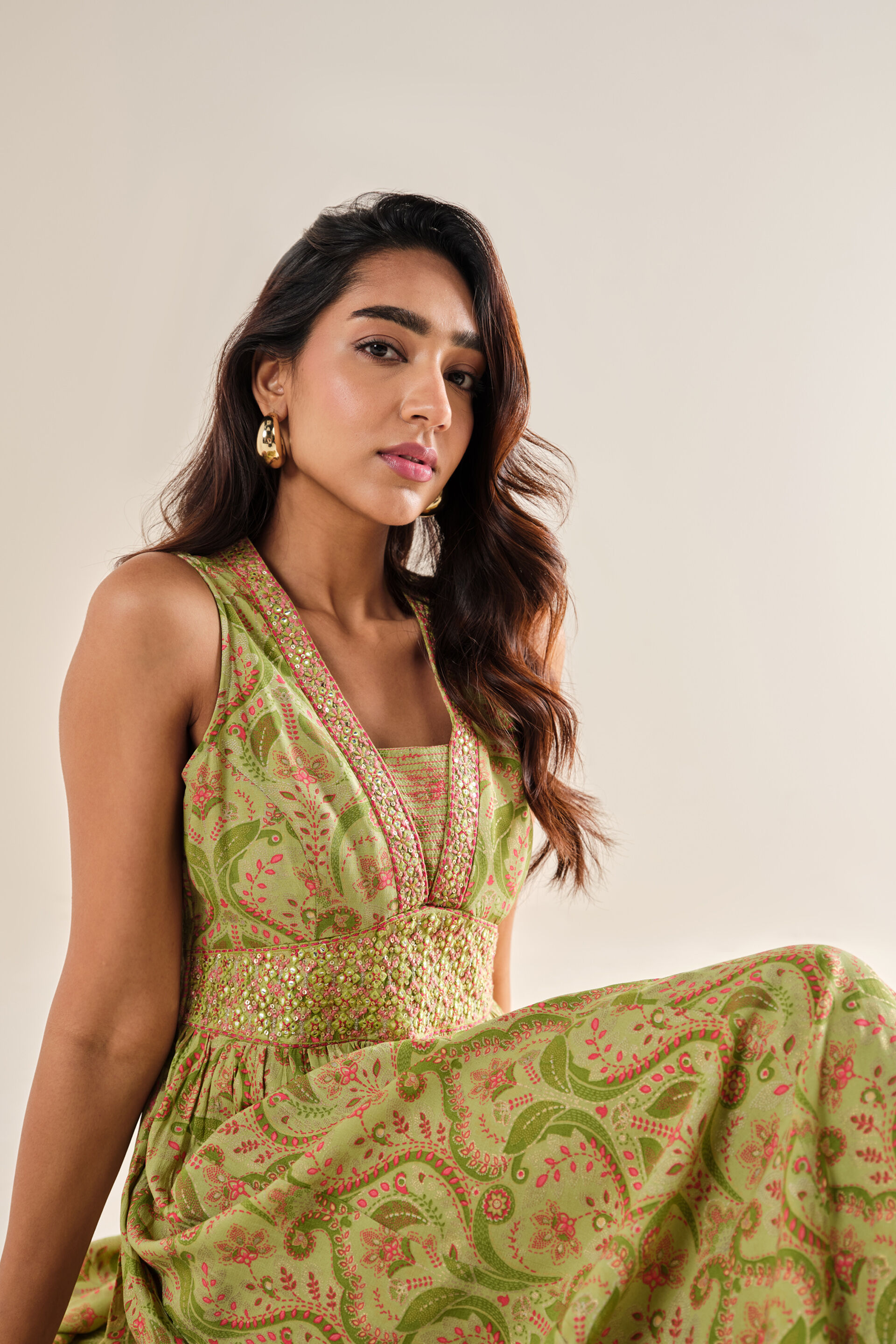 Hara Dil Maxi, Sage Green, image 4